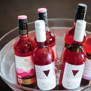 Bottles of Rose Wine