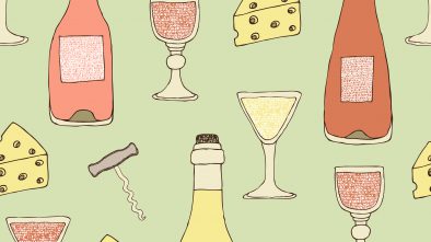 Wine and Cheese Background